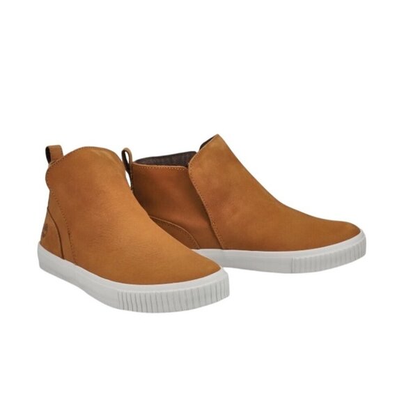 Timberland Women's Skyla Bay nubuck leather Pull on Wheat Boots Style A448T sz 9 - Picture 1 of 13